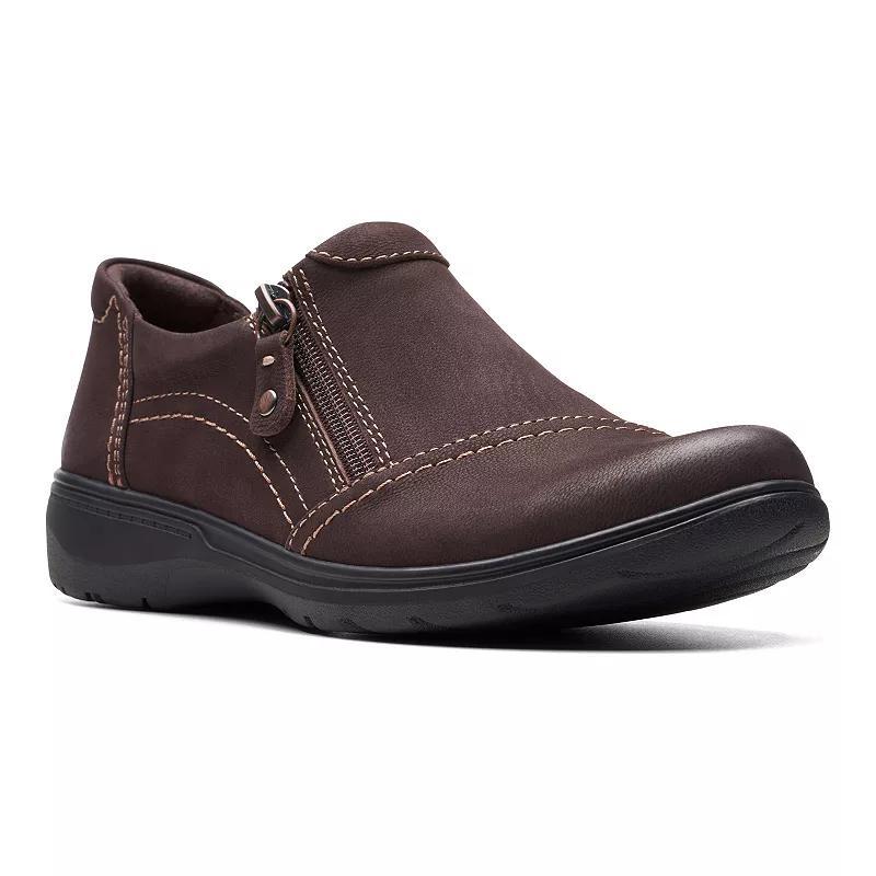 Clarks Womens Carleigh Ray Round-Toe Side-Zip Shoes Product Image