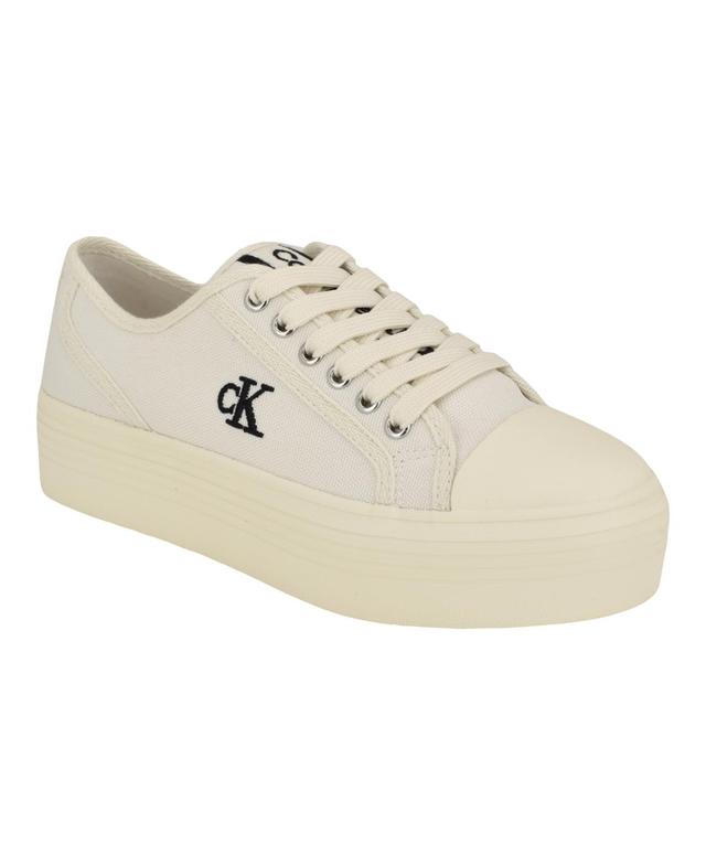 Calvin Klein Womens Brinle Lace-Up Casual Platform Sneakers Product Image