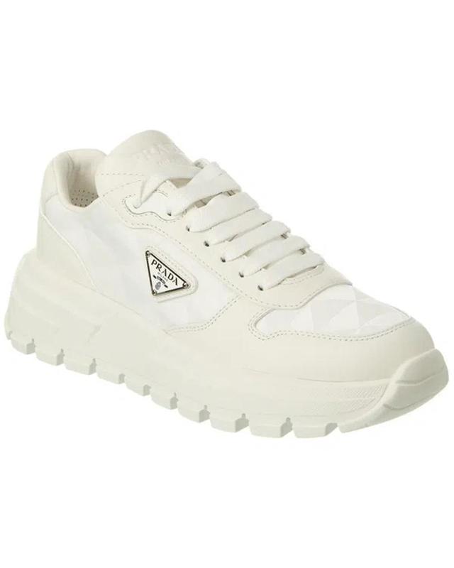 Prax 01 Re-nylon & Leather Sneaker In White Product Image