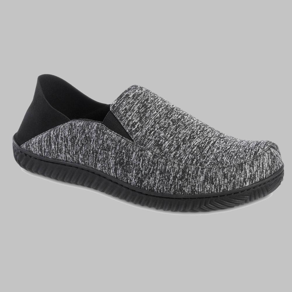 Isotoner Mens Miles Sport Knit Closed Back Slippers - Black Product Image