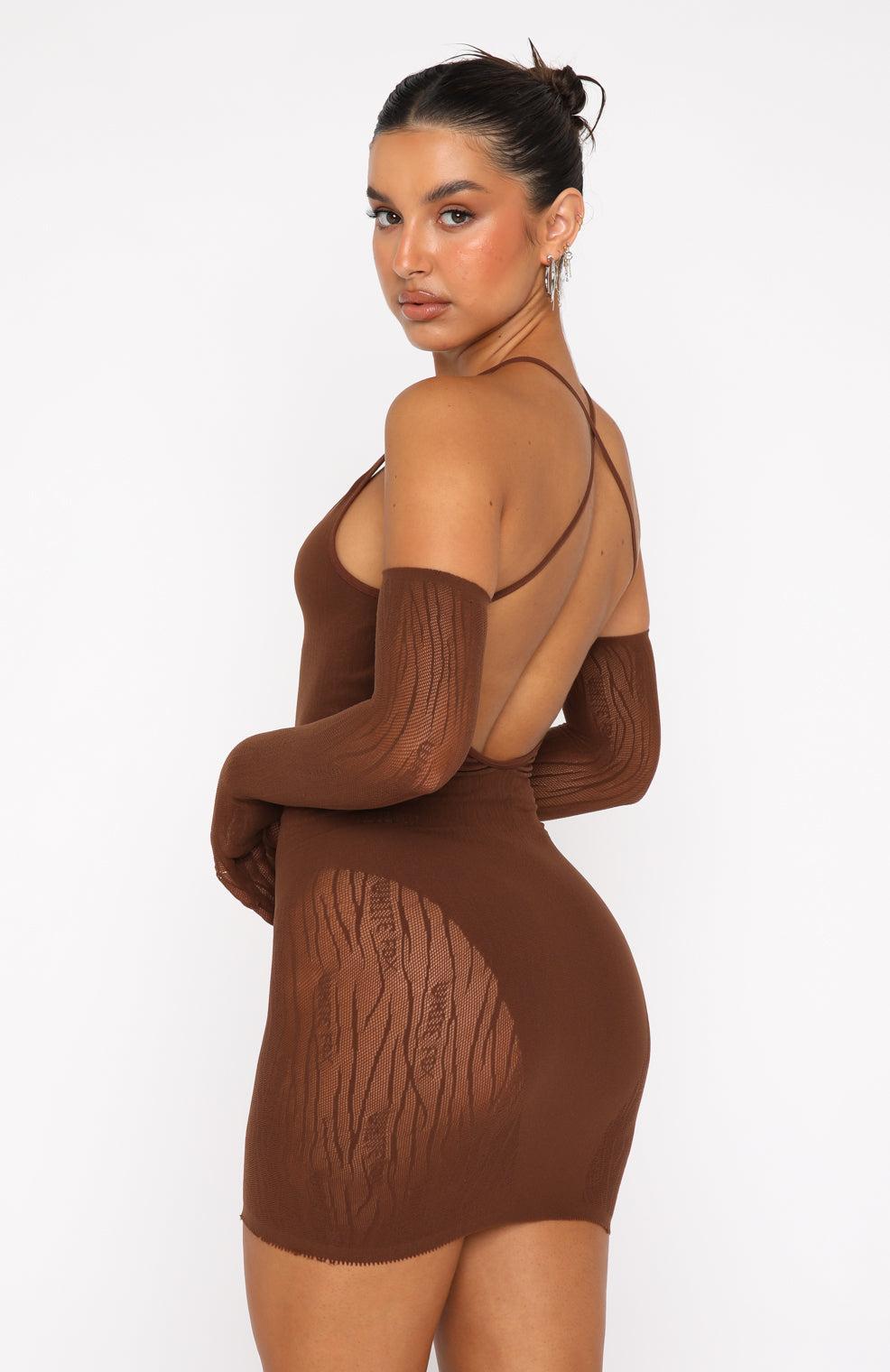 Link Up Mini Dress Chocolate Product Image