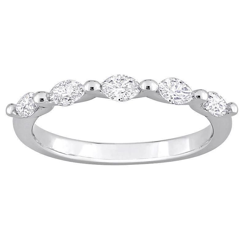 Stella Grace Platinum 1/2 Carat T.W. Diamond Semi-Eternity Band Ring, Womens White Product Image