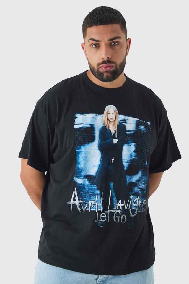 Plus Oversized Avril Lavigne License Print T-Shirt | boohooMAN USA Product Image