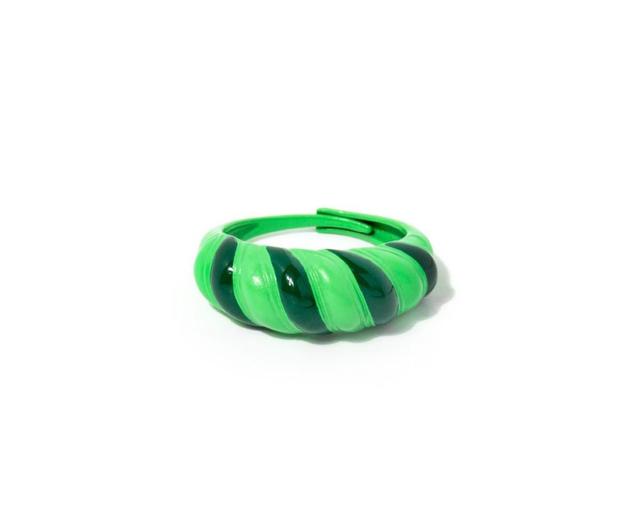 Womens Enamel Croissant Ring Product Image