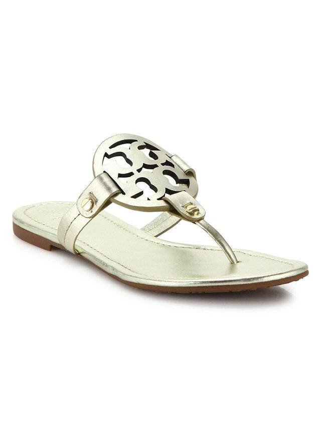 Womens Miller Metallic Leather Thong Sandals Product Image