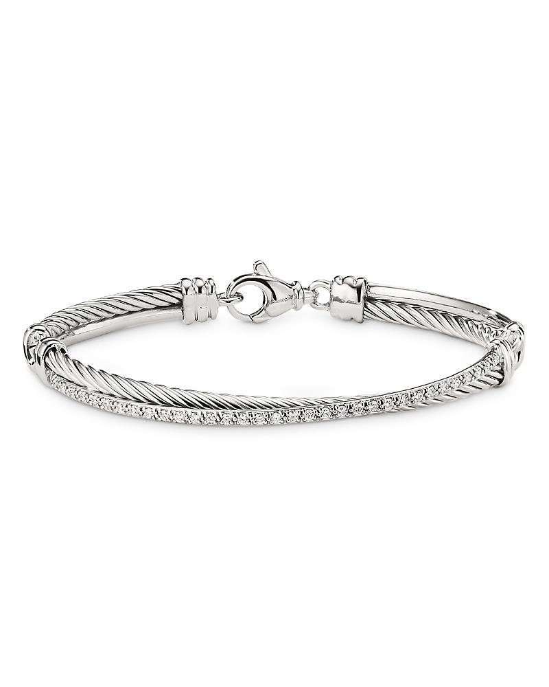 Womens Crossover Bracelet with Diamonds Product Image