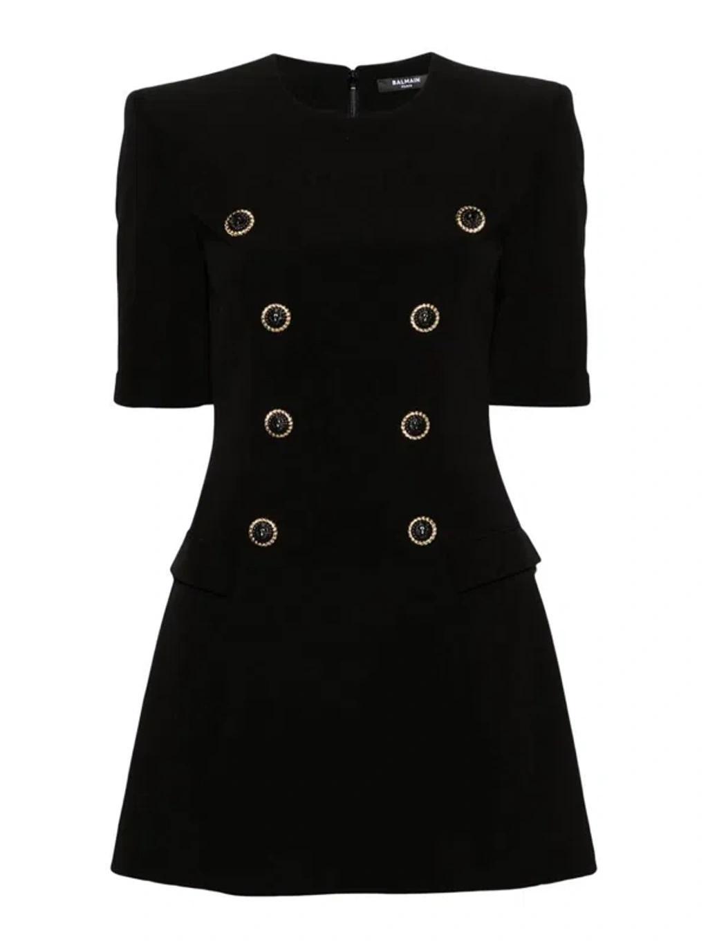 BALMAIN Tailored Short Dress In Negro Product Image