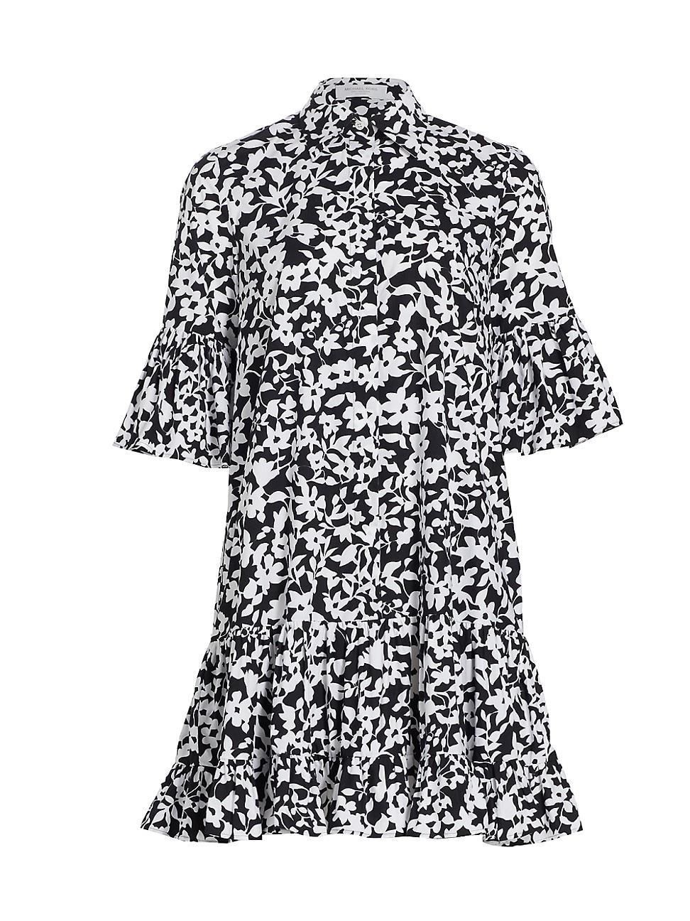 Womens Floral Poplin Shirtdress Product Image