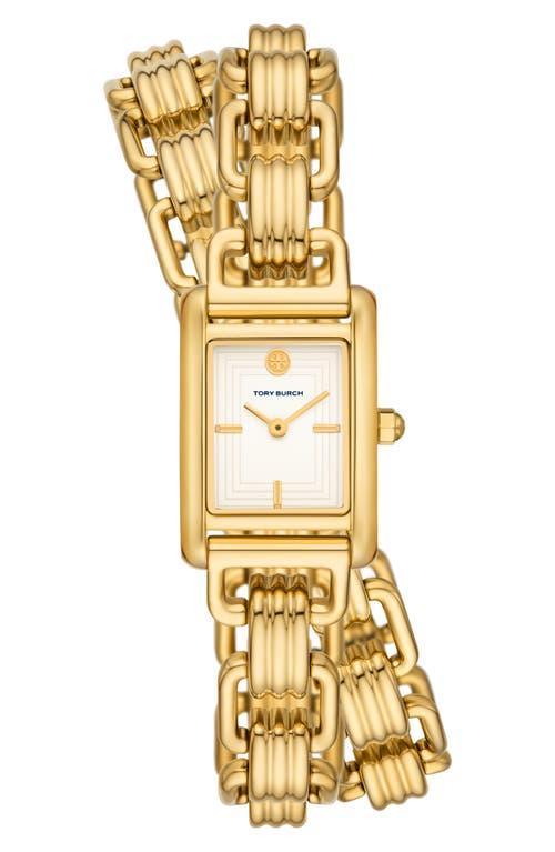 Tory Burch Womens The Eleanor 3-in-1 Gold-Tone Stainless Steel Bracelet Watch 19mm Product Image