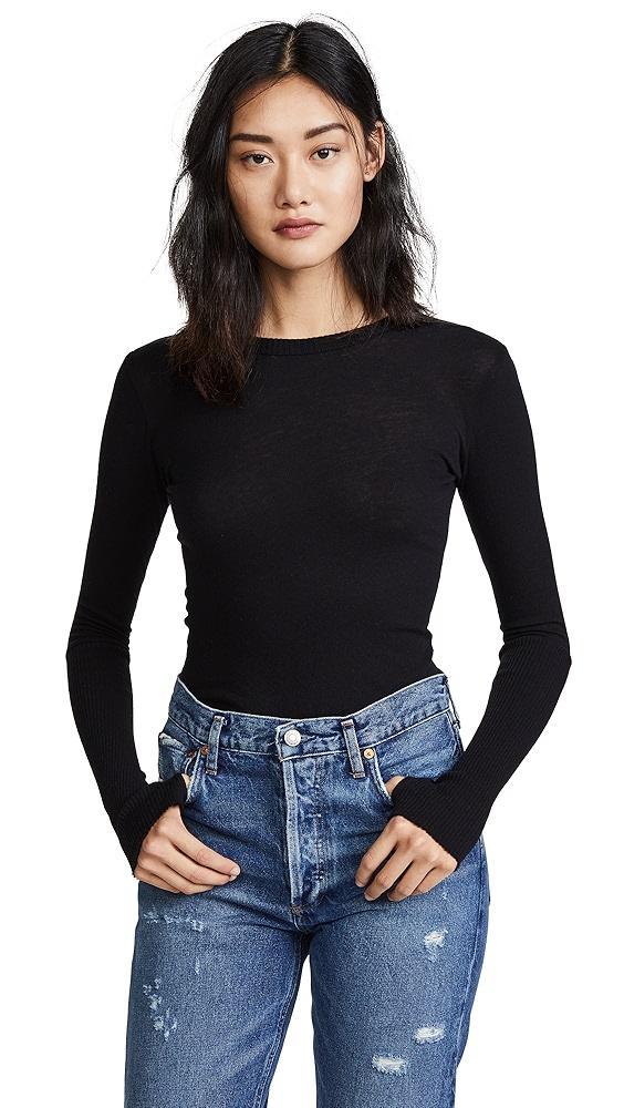 Enza Costa Cuffed Crew Top | Shopbop Product Image