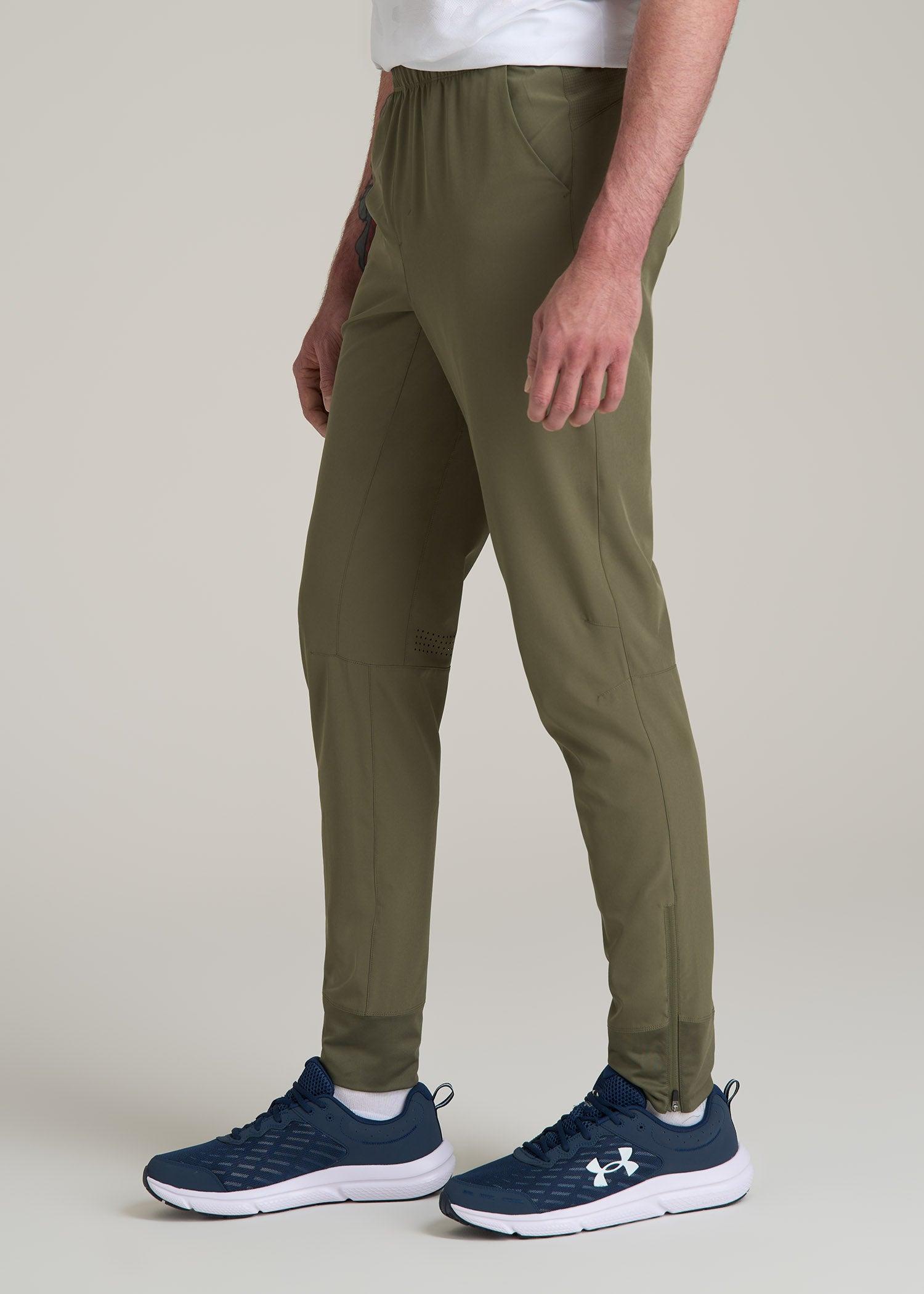 Featherweight Perforated Training Jogger for Tall Men in Olive Male Product Image