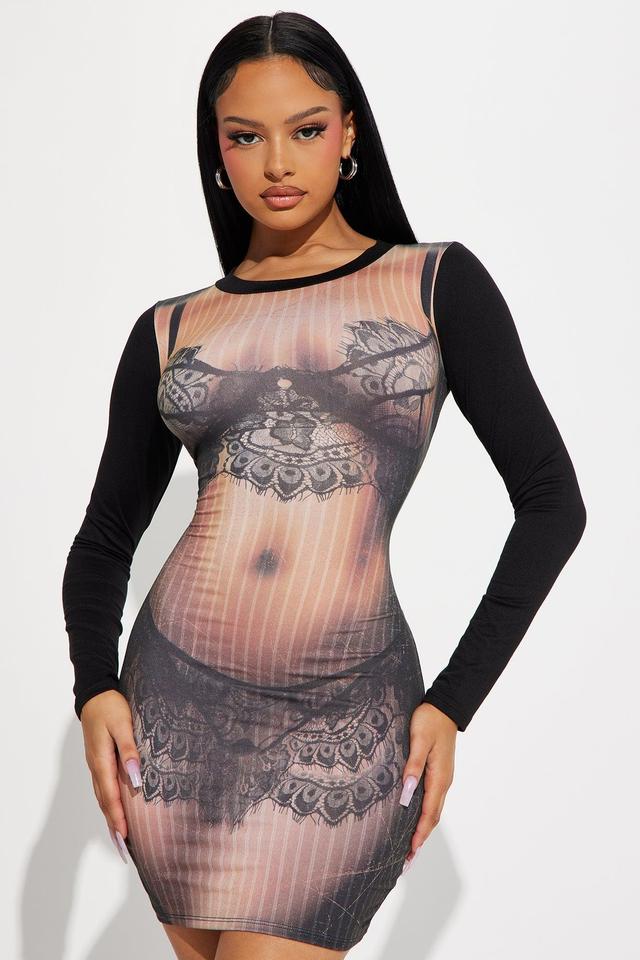 Mya Mini Dress - Black/combo Product Image