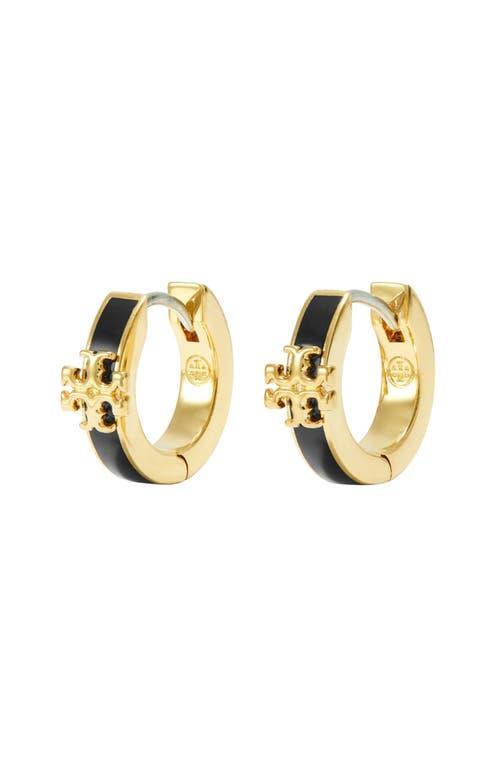 Tory Burch Kira Enamel Huggie Earrings Product Image