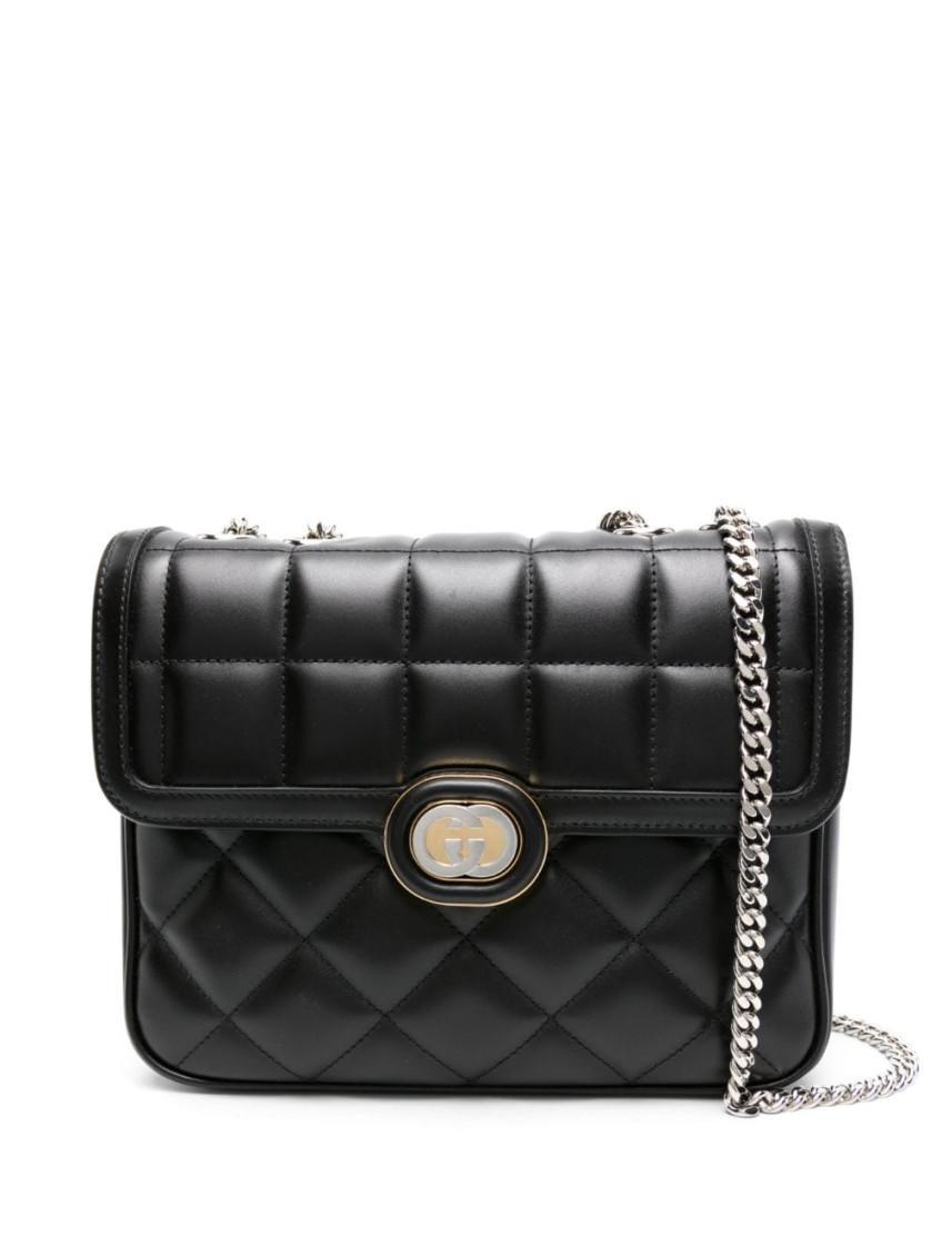 Deco Quilted Leather Mini Bag In Black Product Image