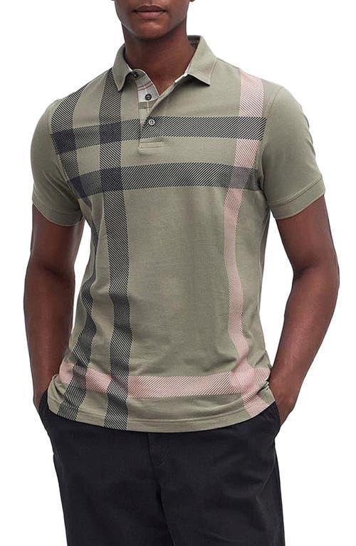 Mens Blaine Plaid Cotton Polo Shirt Product Image