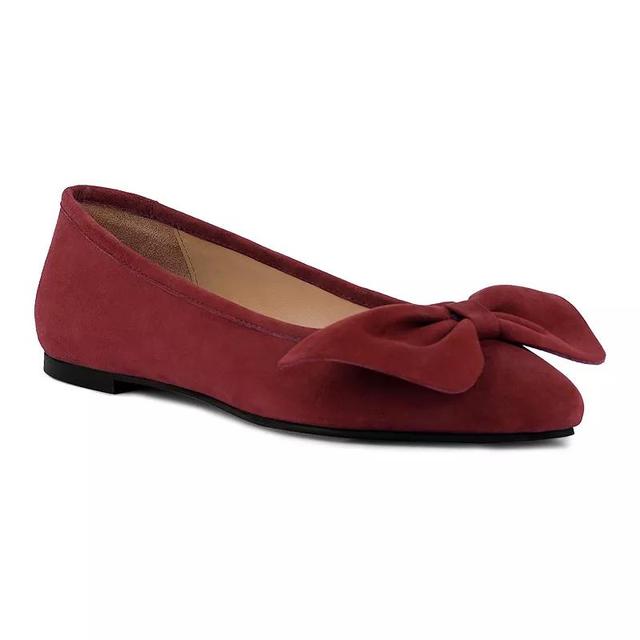 Rag & Co Chuckle Womens Suede Ballet Flats Red Product Image