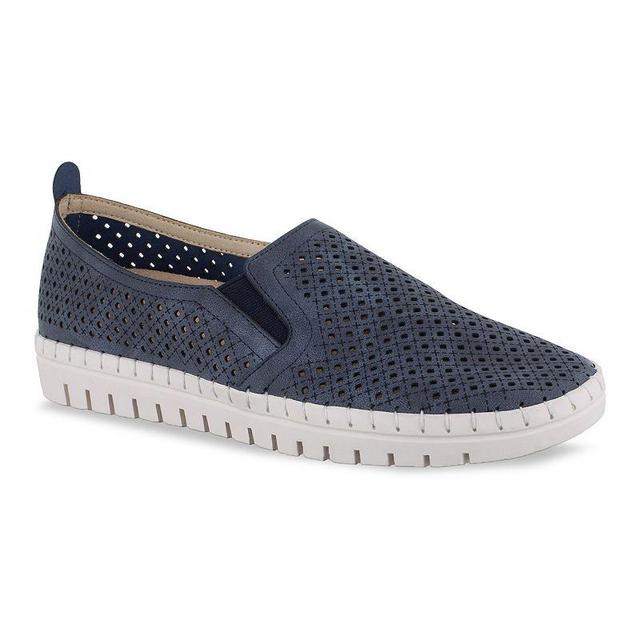 Easy Street Fresh Womens Slip-On Sneakers Blue Product Image