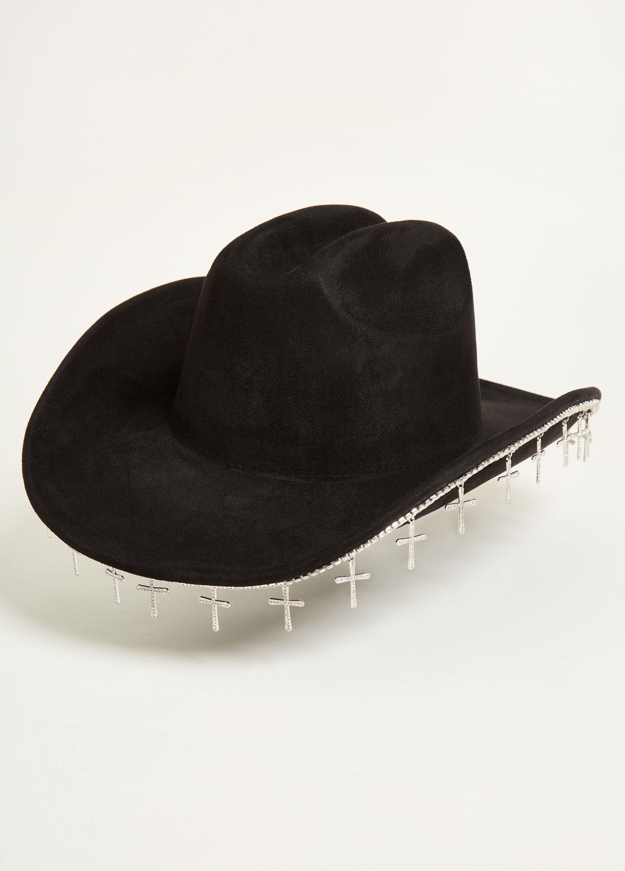 Cross Faux Suede Cowboy Hat Product Image