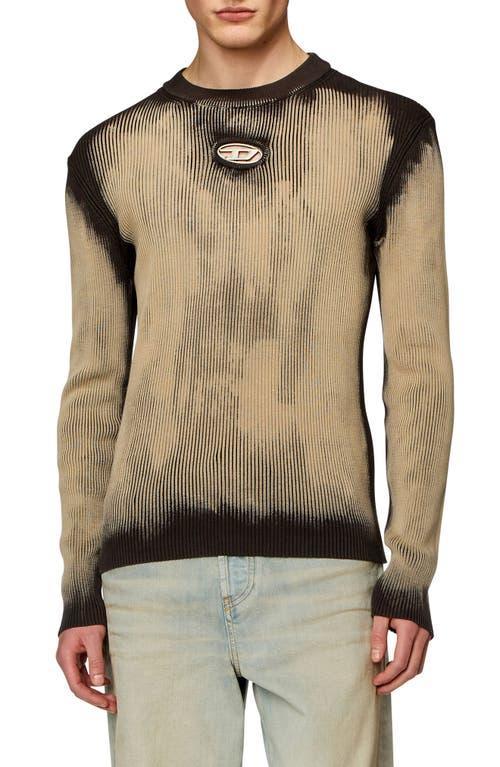 DIESEL Darin Slim Fit Distressed Rib Sweater Product Image