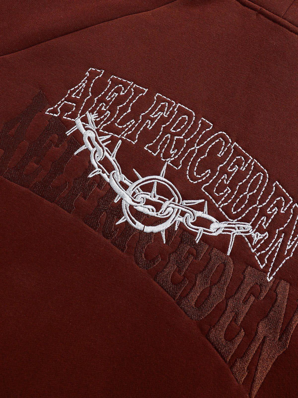 Aelfric Eden Thorny Embroidery Hoodie Product Image