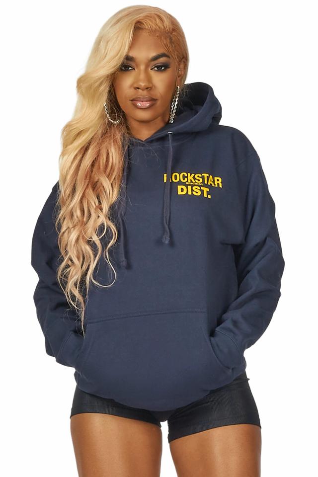 Dalasia Navy Oversized Hoodie Female Product Image