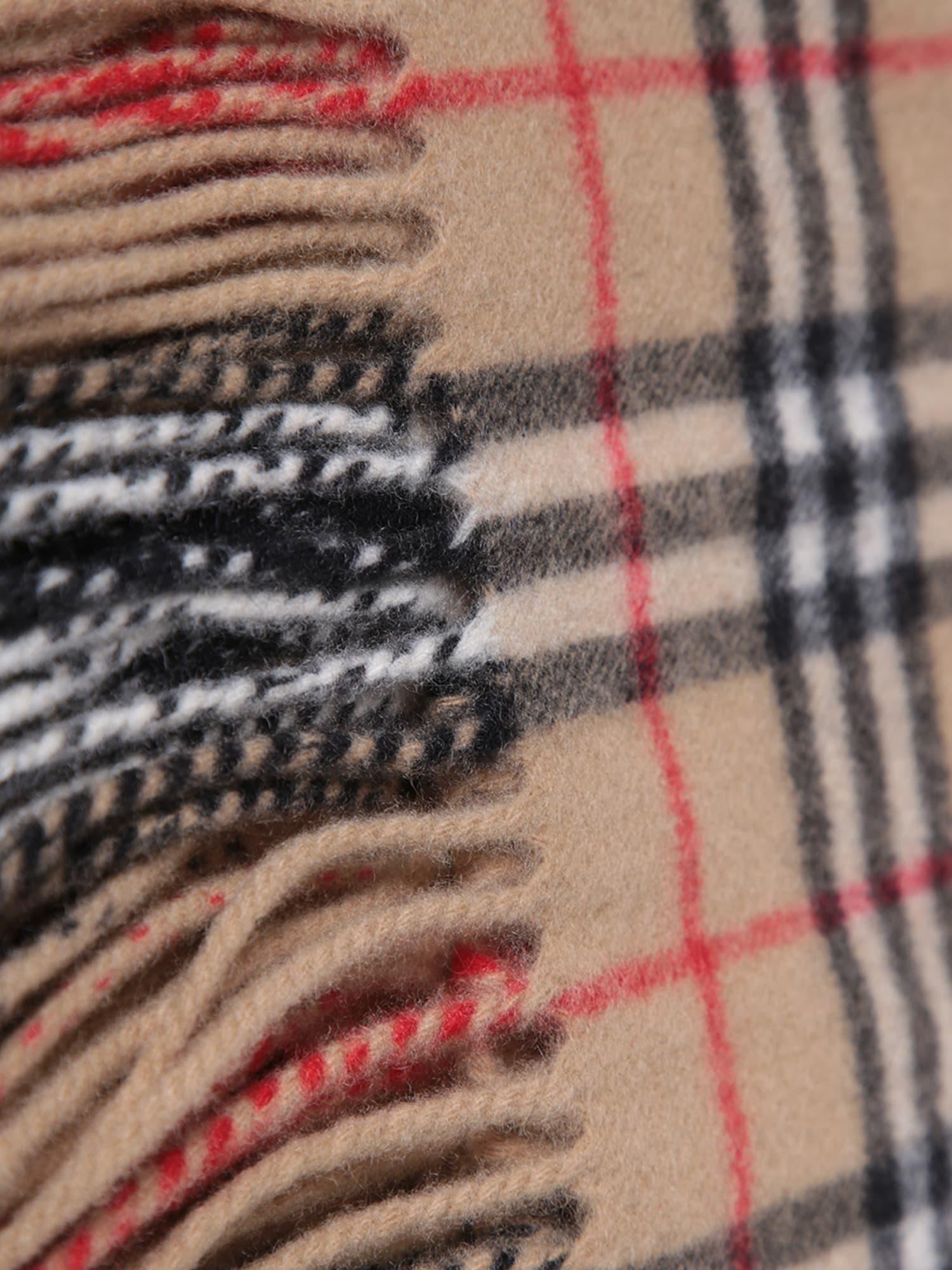 BURBERRY Maxi Wsh Check Beige Scarf Product Image