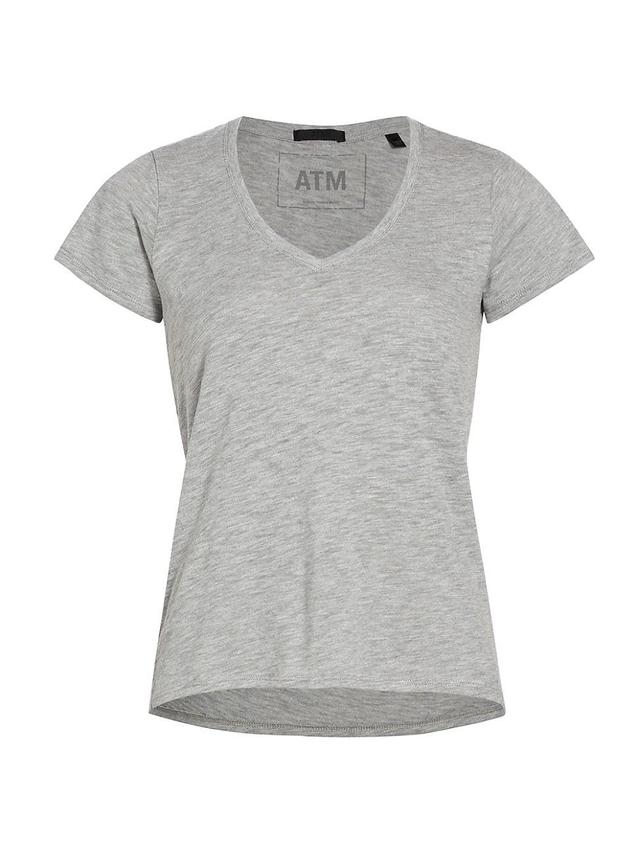 Womens Cotton V-Neck T-Shirt Product Image