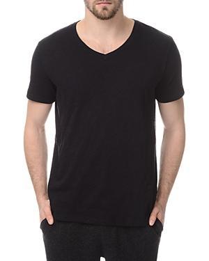 Atm Slub Cotton Slim Fit V Neck Tee Product Image