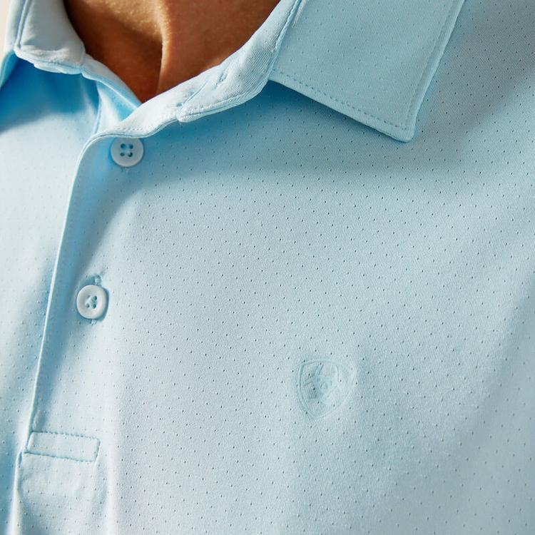 Ariat® Men's Sheltering Sky Blue 360 AirFlow Polo Product Image