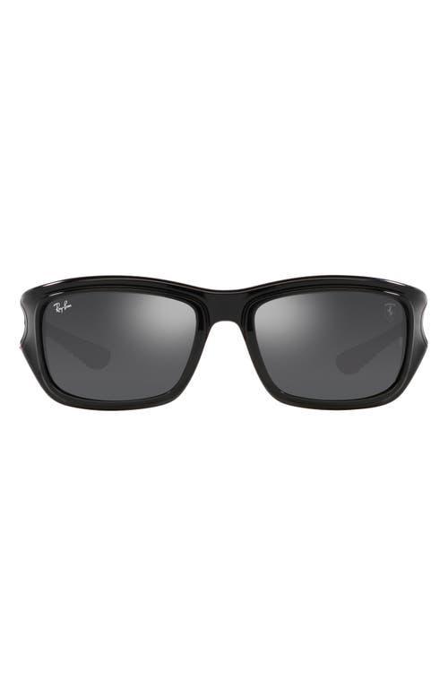 Ray-Ban 59mm Mirrored Square Sunglasses Product Image