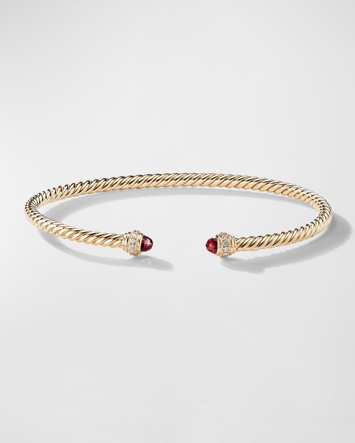 Womens Cablespira Color Bracelet In 18K Yellow Gold With Pav Diamonds Product Image