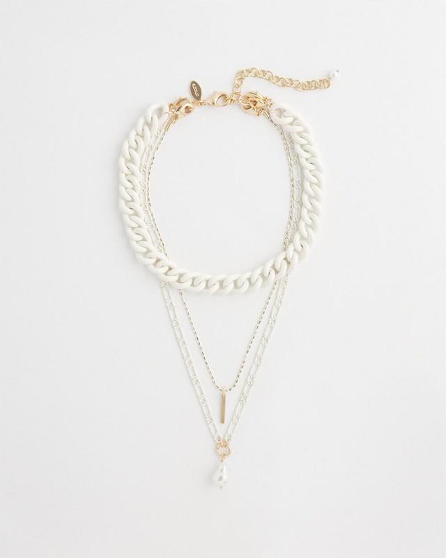 Convertible Links Necklace   Chico's - White - Women Product Image