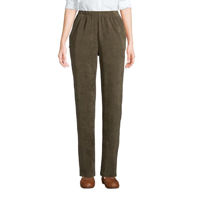 Petite Lands End Sport Knit High Rise Corduroy Pull-On Pants, Womens Product Image