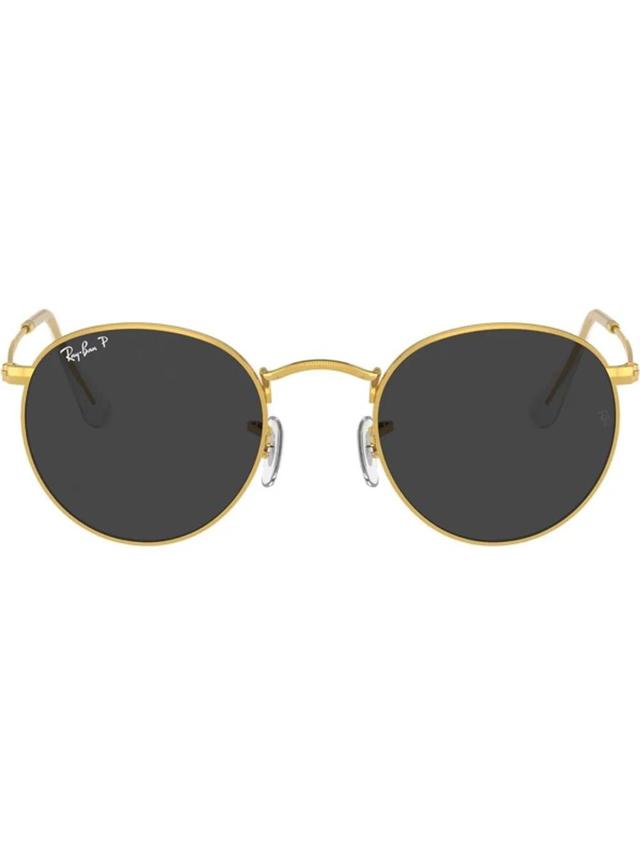 RAY BAN Round-frame Sunglasses In Gold Product Image