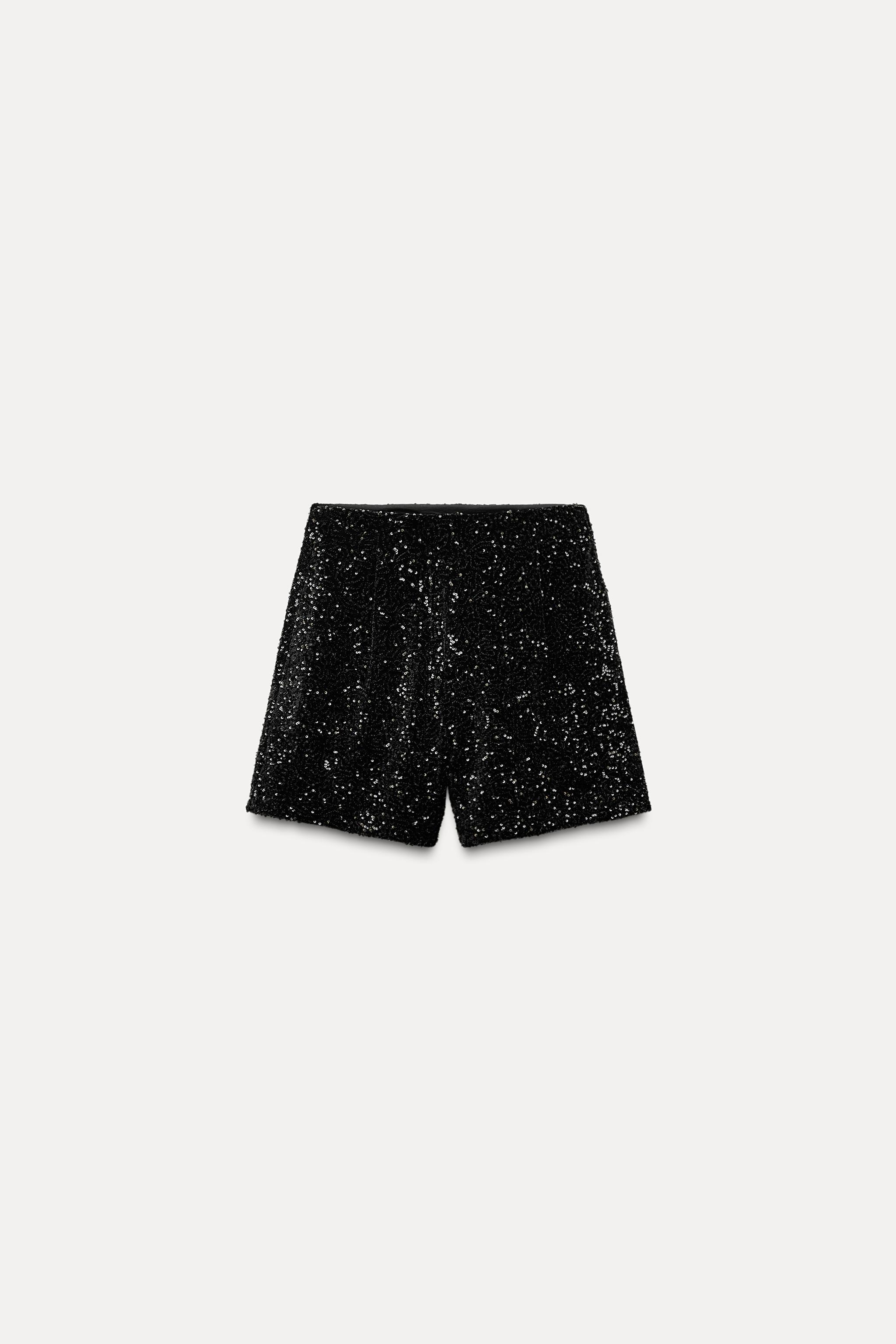 SEQUIN HIGH WAISTED SHORTS Product Image