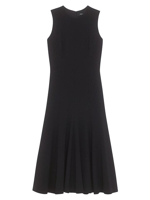 Womens Crepe Seamed Midi-Dress Product Image