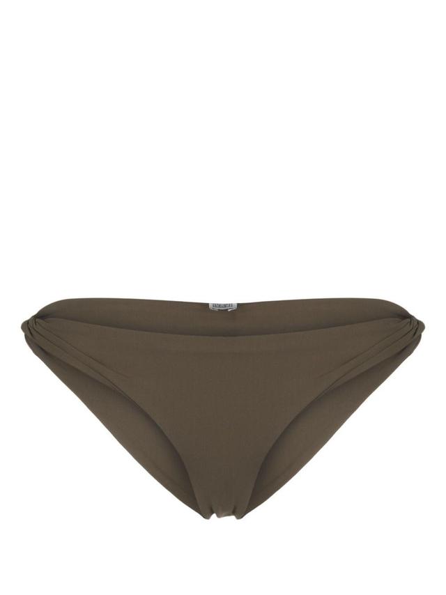 Twist-side Bikini Bottoms In Green Product Image