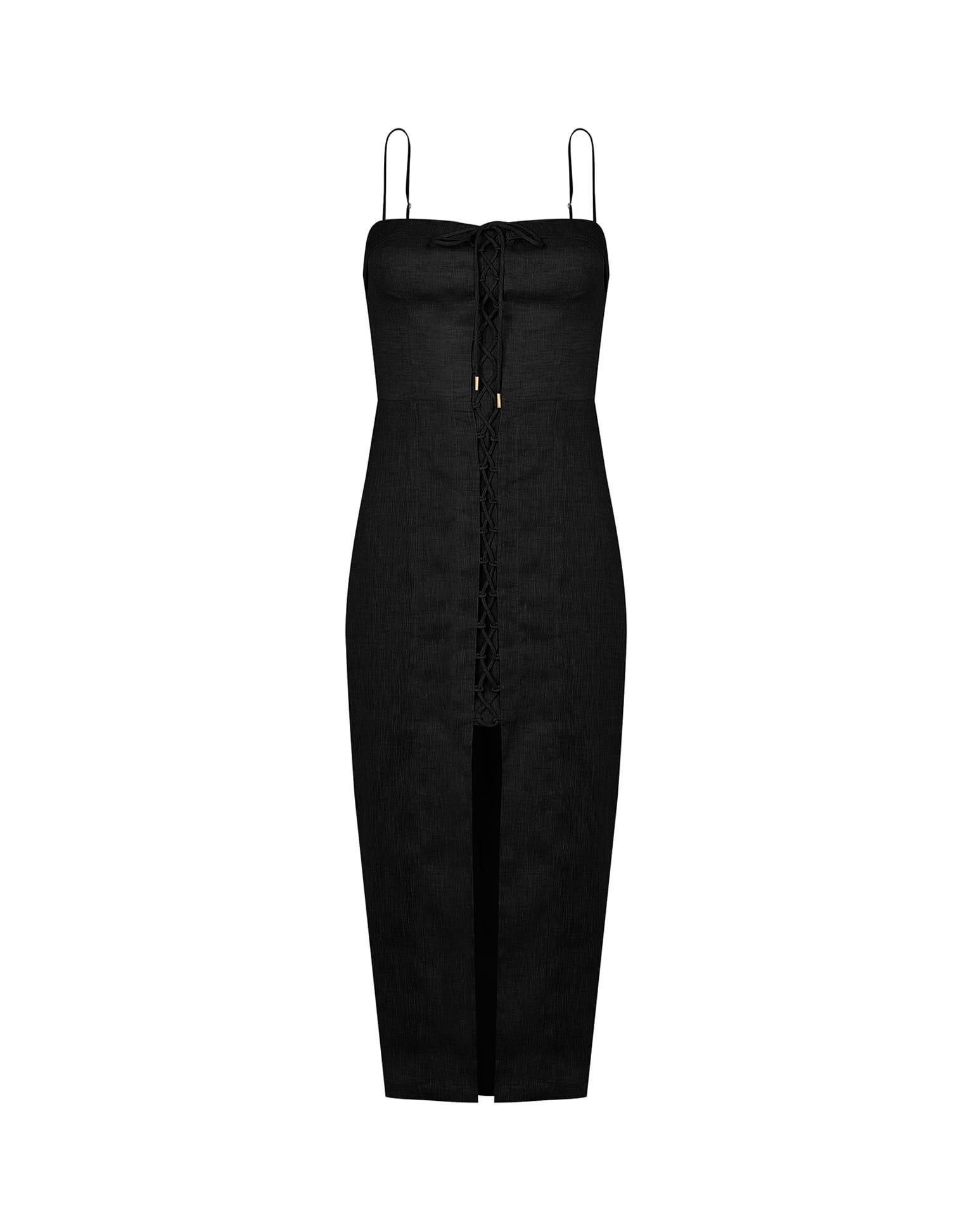 Rubia Midi Dress - Black Product Image