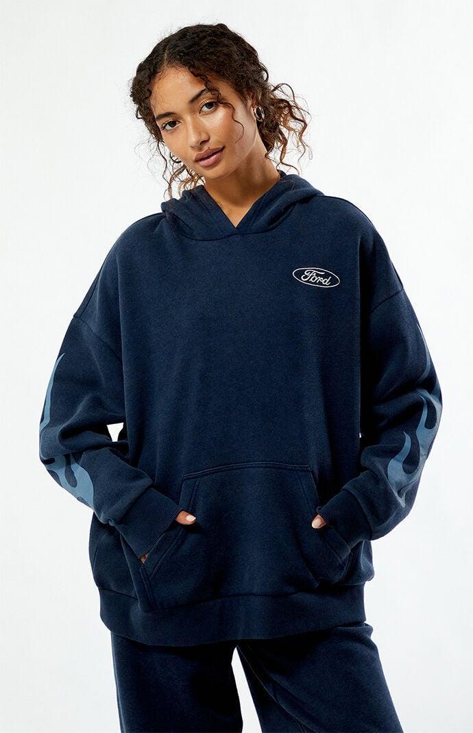 FORD Women's Mustang Flames Oversized Hoodie Product Image