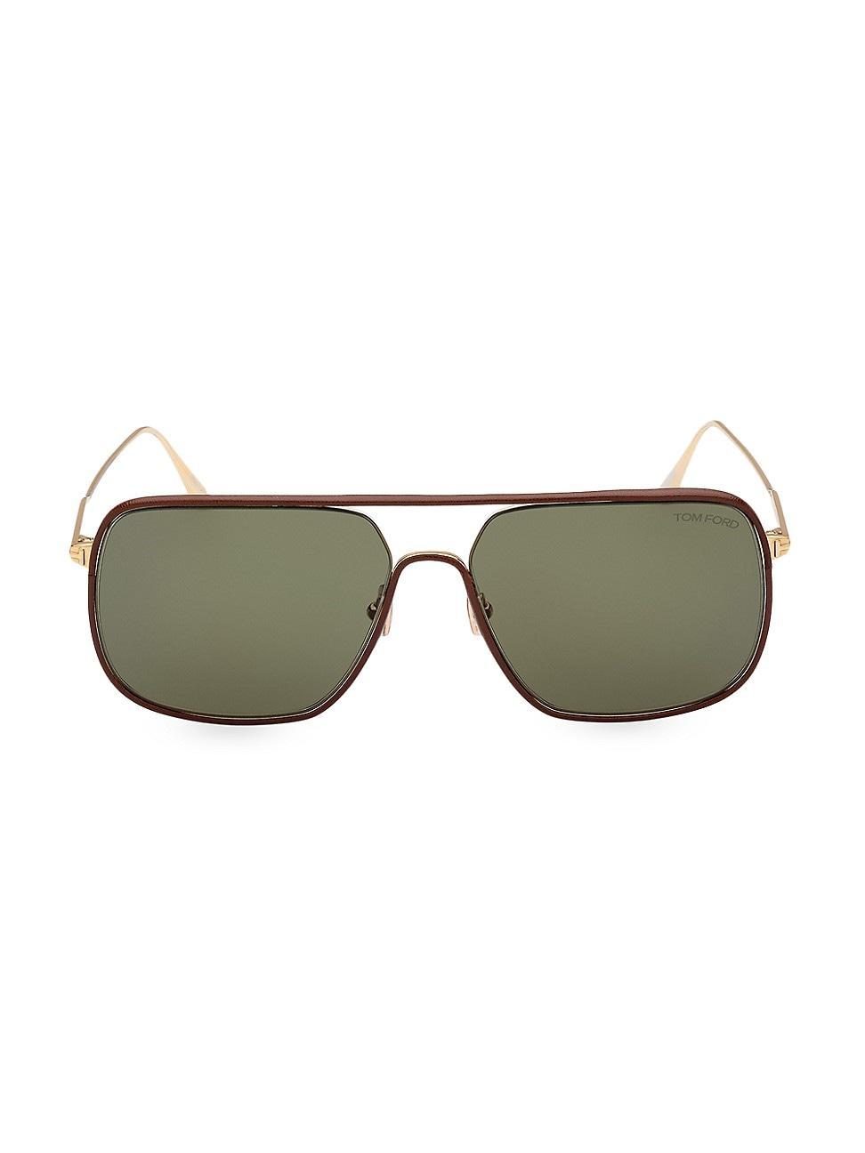 Mens 59MM Pilot Metal Sunglasses Product Image