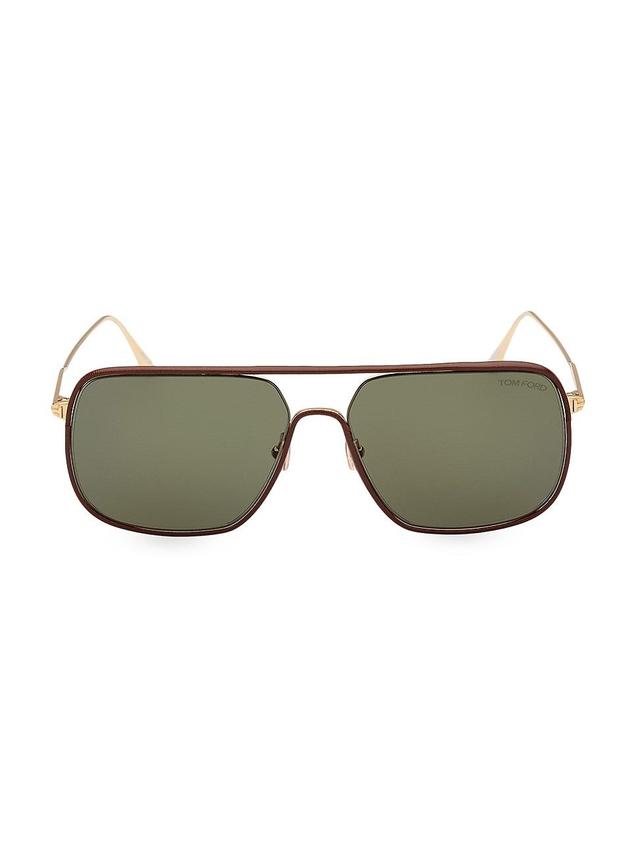 Mens 59MM Pilot Metal Sunglasses Product Image