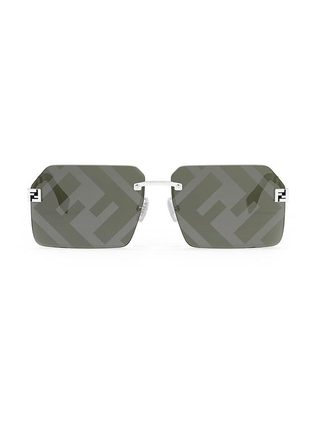 Mens FF Logo Print 59MM Square Sunglasses Product Image