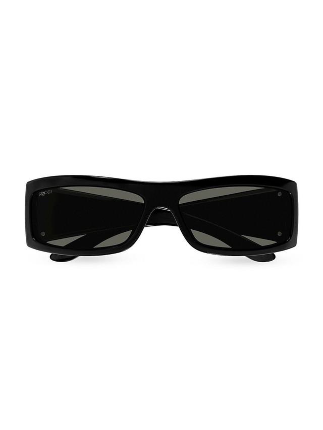 Mens Fashion Show Rectangular Injection Sunglasses Product Image