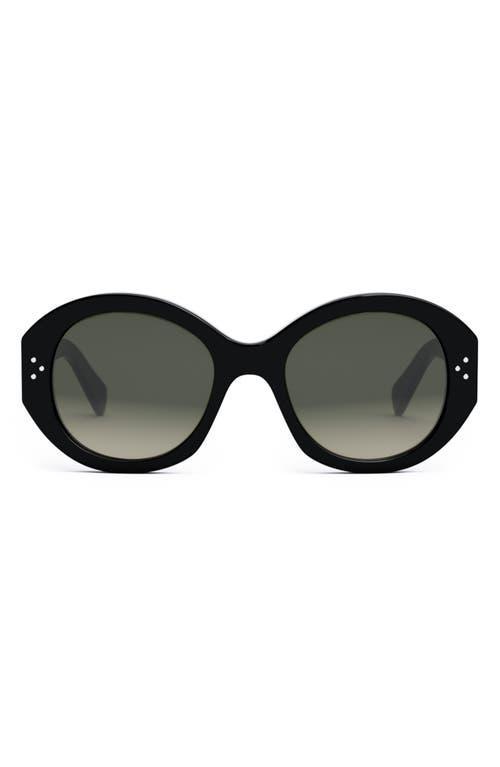 CELINE Bold 3 Dots 53mm Polarized Gradient Round Sunglasses Product Image