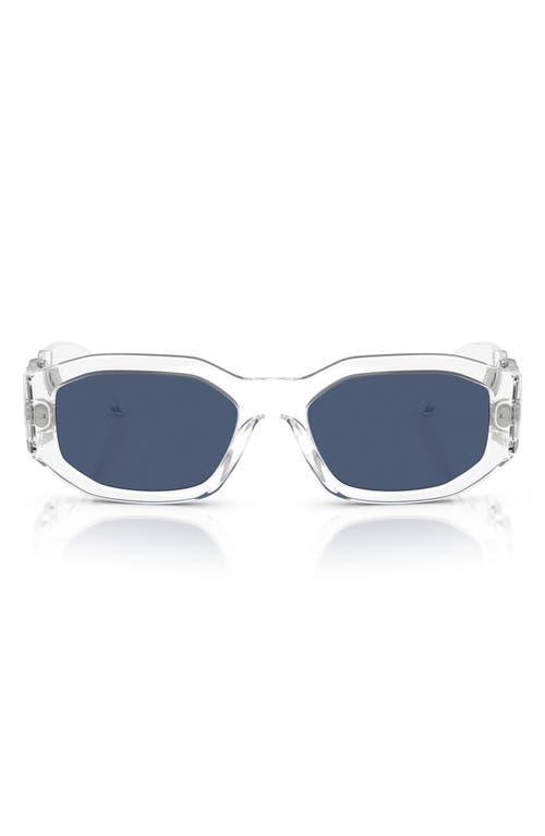 VERSACE Biggie 53mm Round Sunglasses In Crystal Product Image