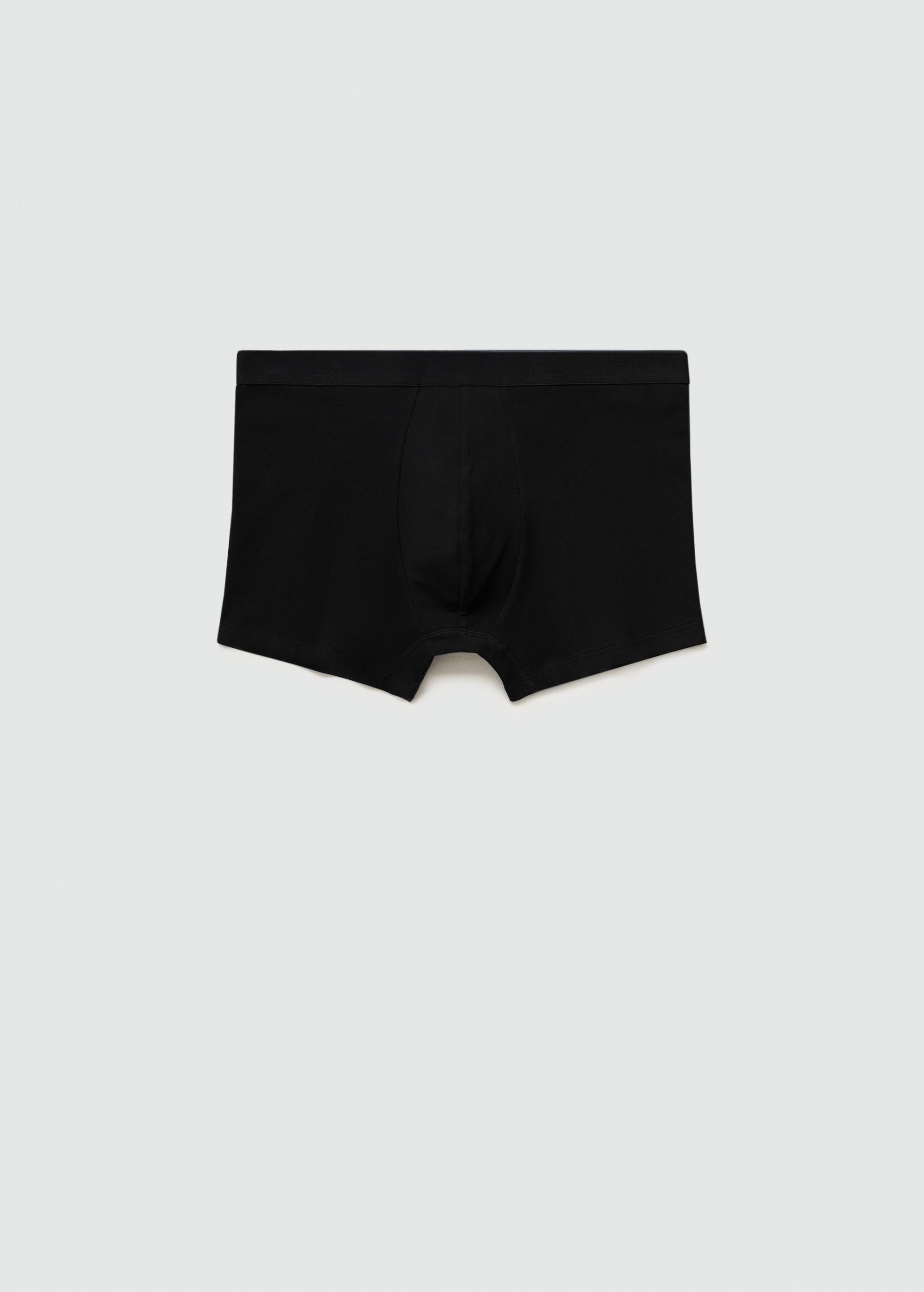 3-pack of black cotton boxer shorts - Men | MANGO USA Product Image