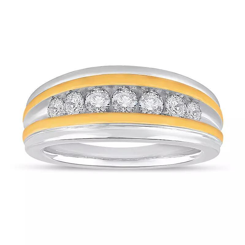 Galaxie Solaire 10k Gold Two Tone 1/2 Carat T.W. Lab-Grown Diamond Mens Ring 10k 2 Tone Product Image