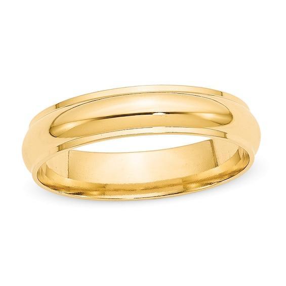 Men's 5.0mm Wedding Band in 14K Gold Product Image