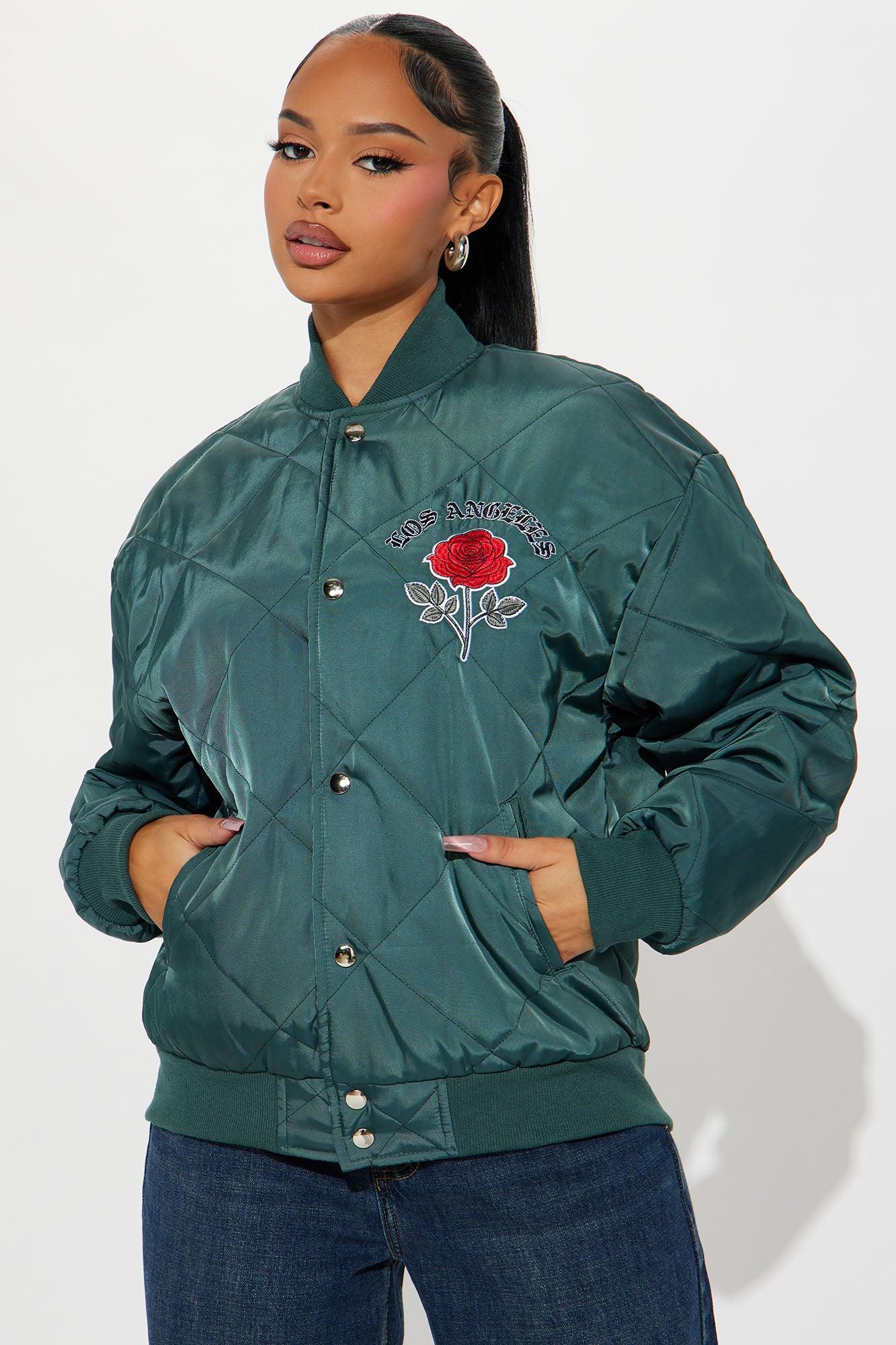 Sienna Rose Bomber Jacket - Hunter Product Image