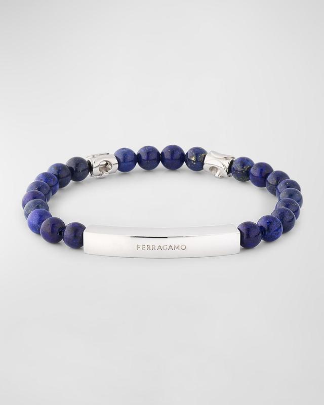 Men's Lapis Lazuli Beaded Bracelet Product Image